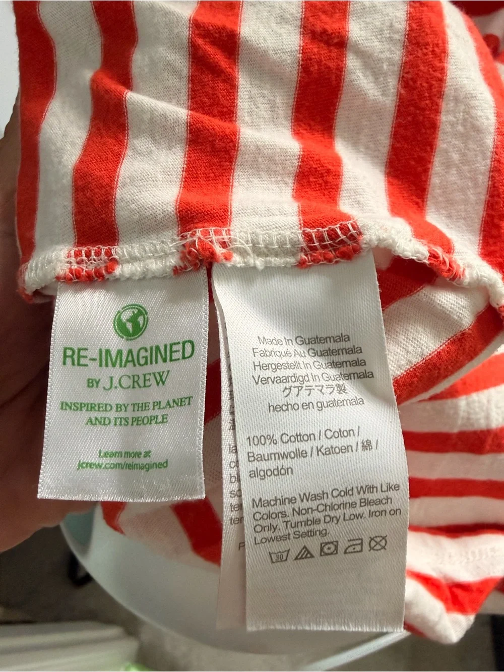 J. Crew Red and White Striped Dress